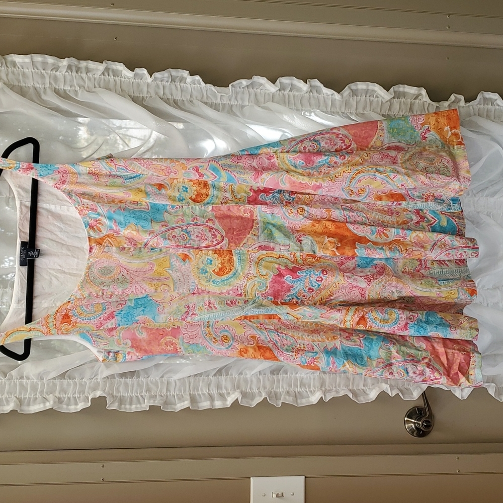 🌞 CHAPS Paisely Sun Dress - Size 14